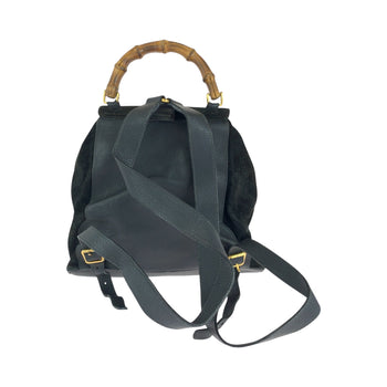 Gucci Backpack 003 58 0016 Suede Black Brown Backpack Backpack Bamboo Old Gucci Women