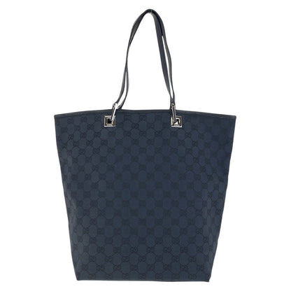 Gucci Tote Bag 31243 Gg Canvas Black Silvermetal