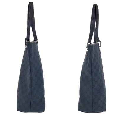 Gucci Tote Bag 31243 Gg Canvas Black Silvermetal