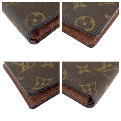 Louis Vuitton Bifold Wallet M61675 Pvc Brown Folding Wallet Compact Wallet Monogram Portefeuille