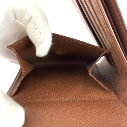 Louis Vuitton Bifold Wallet M61675 Pvc Brown Folding Wallet Compact Wallet Monogram Portefeuille