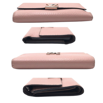 Louis Vuitton Tri-Fold Wallet M62156 Leather Pink Tri-Fold Wallet Folded Wallet Compact Wallet