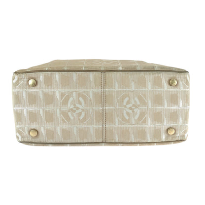 Chanel Tote Bag Canvas, Leather Beige Tote Bag Shoulder Bag New Travel Line Women