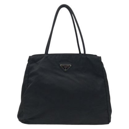 Prada Tote Bag Nylon Black Test Triangular Logo