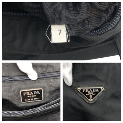 Prada Tote Bag Nylon Black Test Triangular Logo