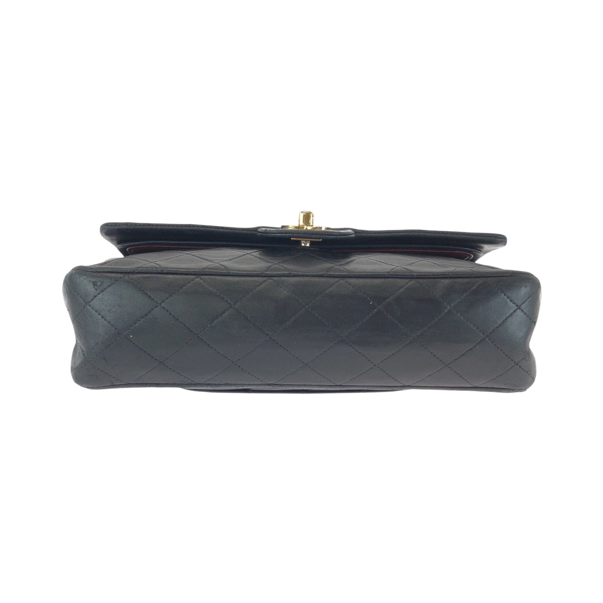 Chanel Shoulder Bag Lambskin Black Goldmetal Chainshoulder Bag Mattasse Double Flap Coco Mark