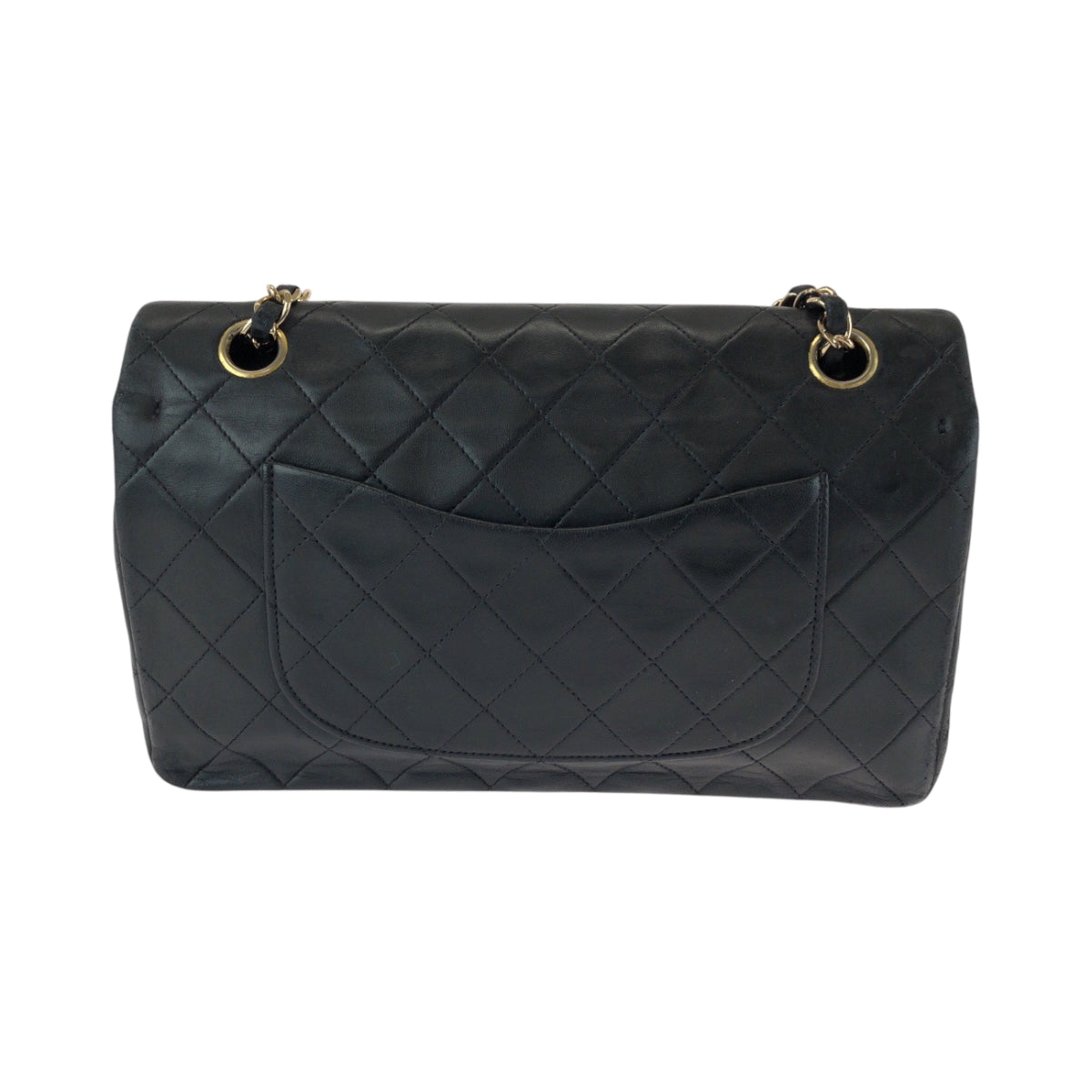 Chanel Shoulder Bag Lambskin Black Goldmetal Chainshoulder Bag Mattasse Double Flap Coco Mark