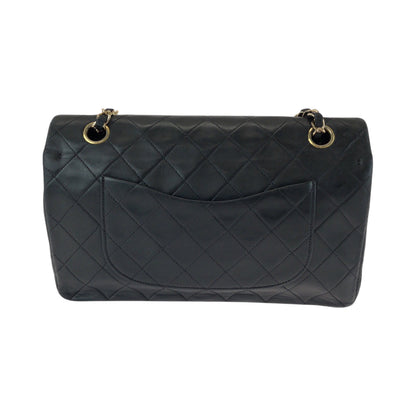 Chanel Shoulder Bag Lambskin Black Goldmetal Chainshoulder Bag Mattasse Double Flap Coco Mark