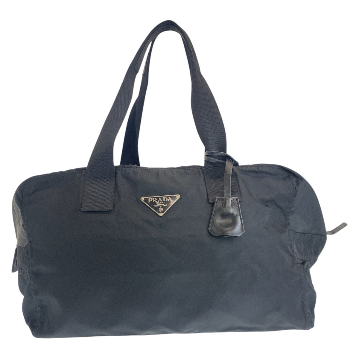 Prada Boston Duffel Bag Nylon Black Boston Duffel Bag Handbag Unisex Test Triangle With Logo Women