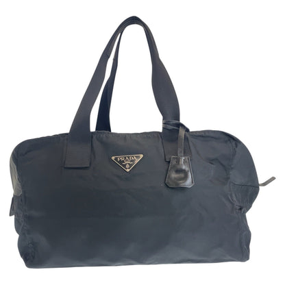 Prada Boston Duffel Bag Nylon Black Boston Duffel Bag Handbag Unisex Test Triangle With Logo Women