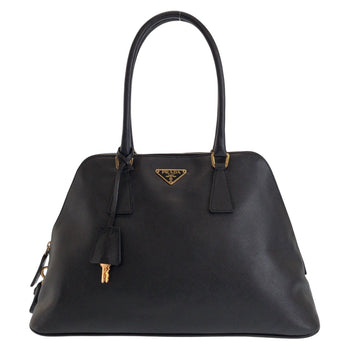 Prada Handbag Leather Black Handbag Shoulder Bag Safiano Women