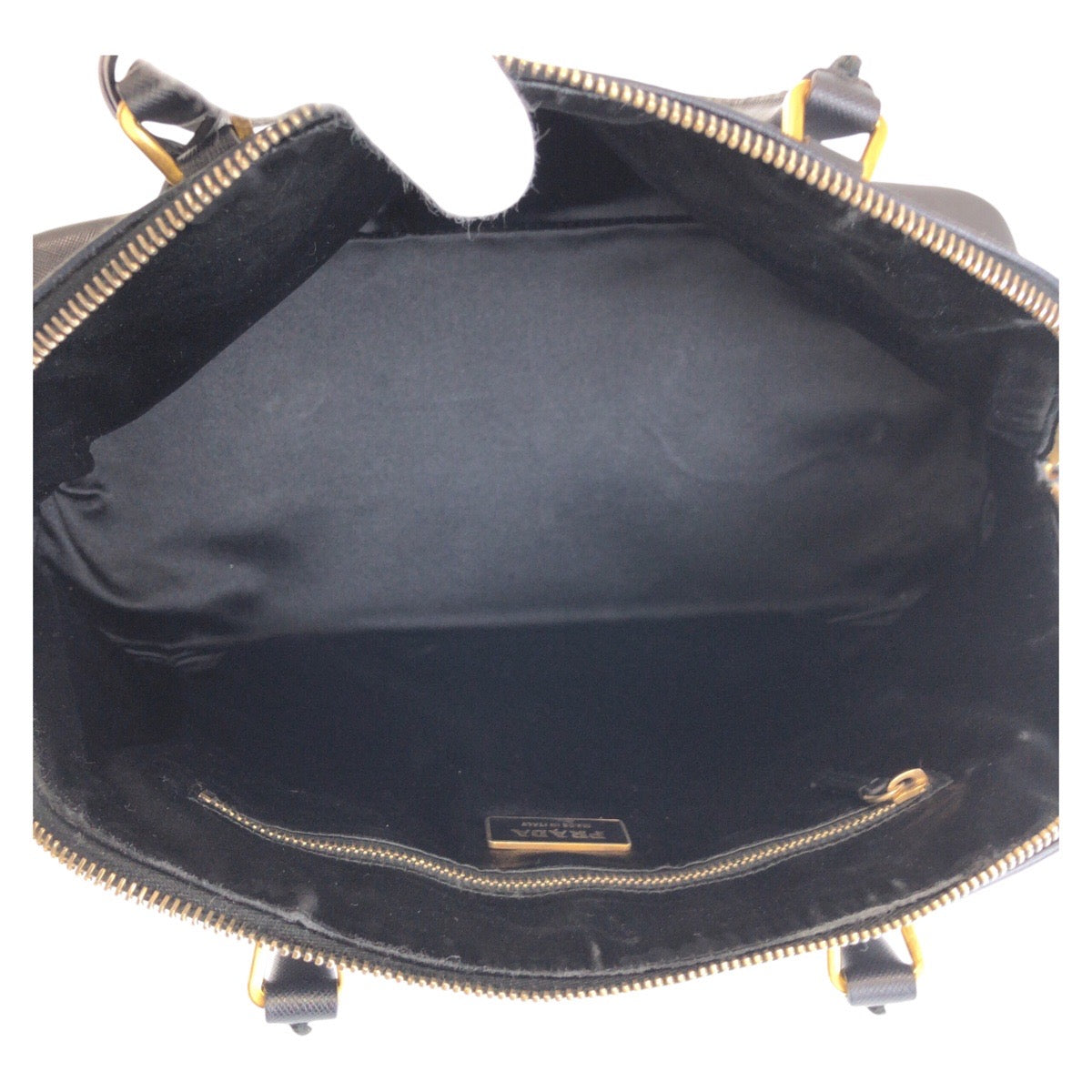 Prada Handbag Leather Black Handbag Shoulder Bag Safiano Women