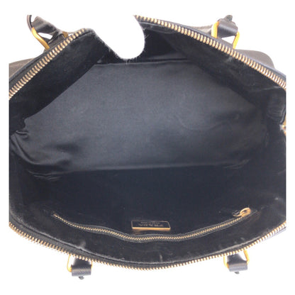 Prada Handbag Leather Black Handbag Shoulder Bag Safiano Women