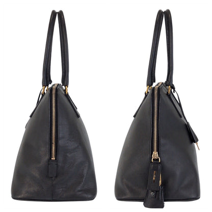 Prada Handbag Leather Black Handbag Shoulder Bag Safiano Women
