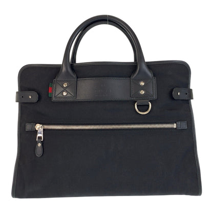 Gucci Business Bag 246410 Nylon, Leather Black Business Bag Briefcase Sherry Line Mens