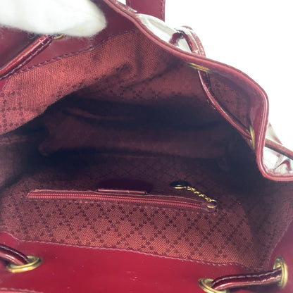 Gucci Backpack 003 1998 0030 Patent Leather Wine Red Brown Backpack Backpack Bamboo Women