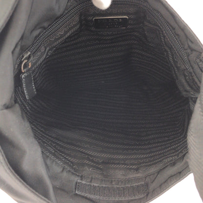 Prada Shoulder Bag Nylon Black Silvermetal Shoulder Bag Sacoche Test Triangle With Logo Women