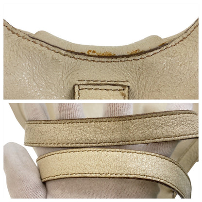 Prada Shoulder Bag Leather White Silvermetal Women
