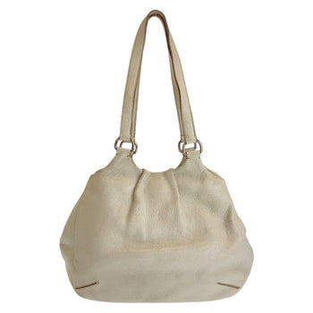 Prada Shoulder Bag Leather White Silvermetal Women