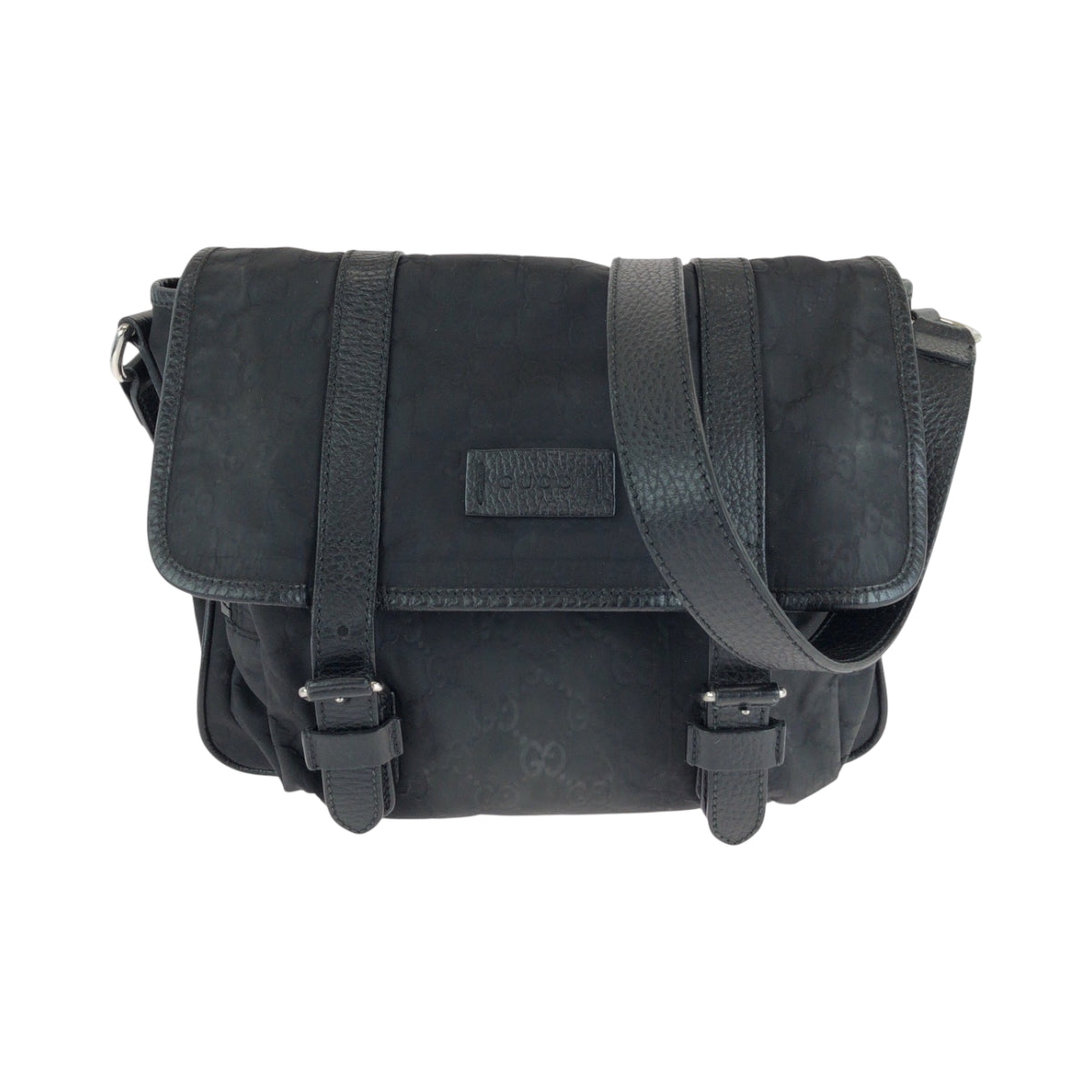 Gucci Shoulder Bag 510335 Nylon, Leather Black Shoulder Bag Pochette Unisex Mens