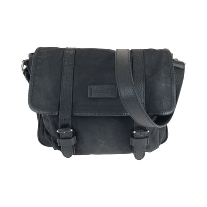 Gucci Shoulder Bag 510335 Nylon, Leather Black Shoulder Bag Pochette Unisex Mens