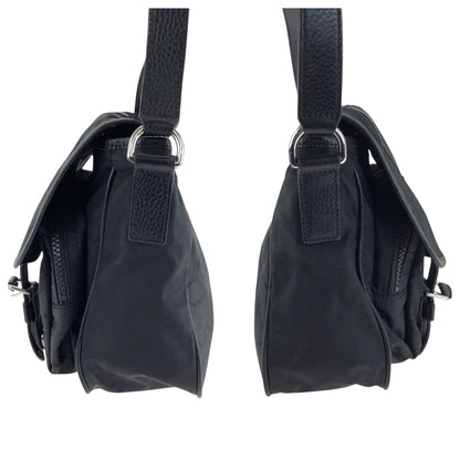 Gucci Shoulder Bag 510335 Nylon, Leather Black Shoulder Bag Pochette Unisex Mens