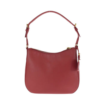 Prada Shoulder Bag Leather Red Gold Metal One Shoulder Bag Safiano Hobo Women