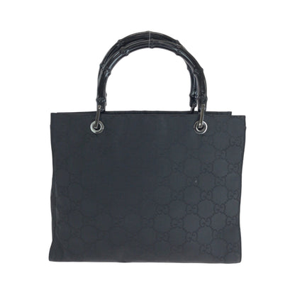 Gucci Handbag 002 1016 Nylon Black Handbag Tote Bag Bamboo Women