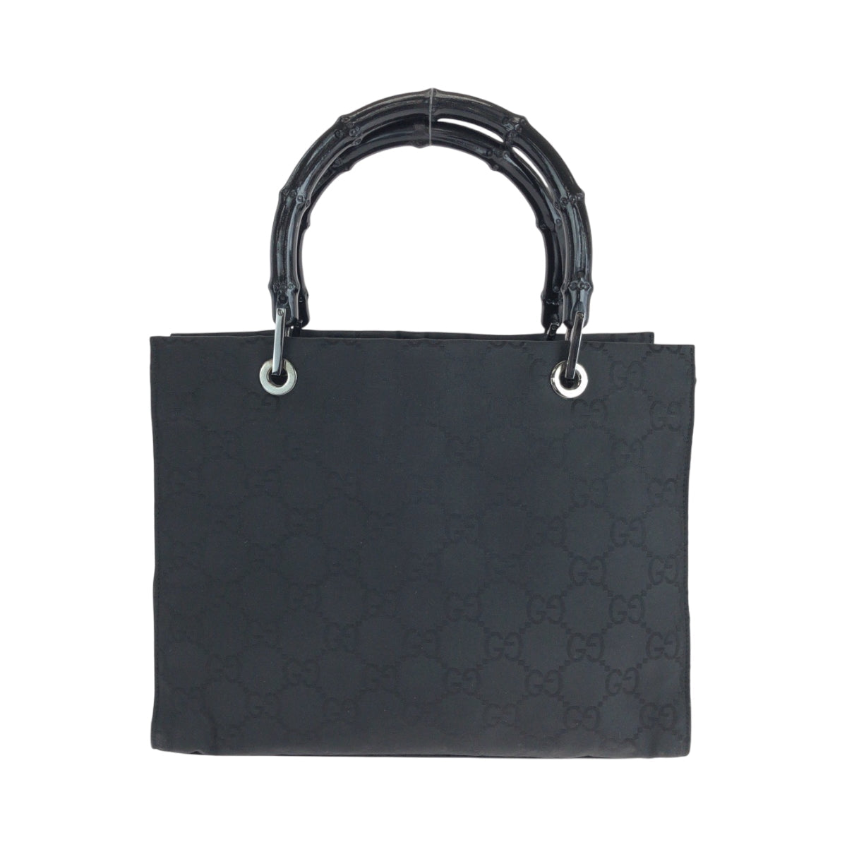 Gucci Handbag 002 1016 Nylon Black Handbag Tote Bag Bamboo Women