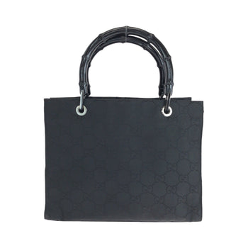 Gucci Handbag 002 1016 Nylon Black Handbag Tote Bag Bamboo Women