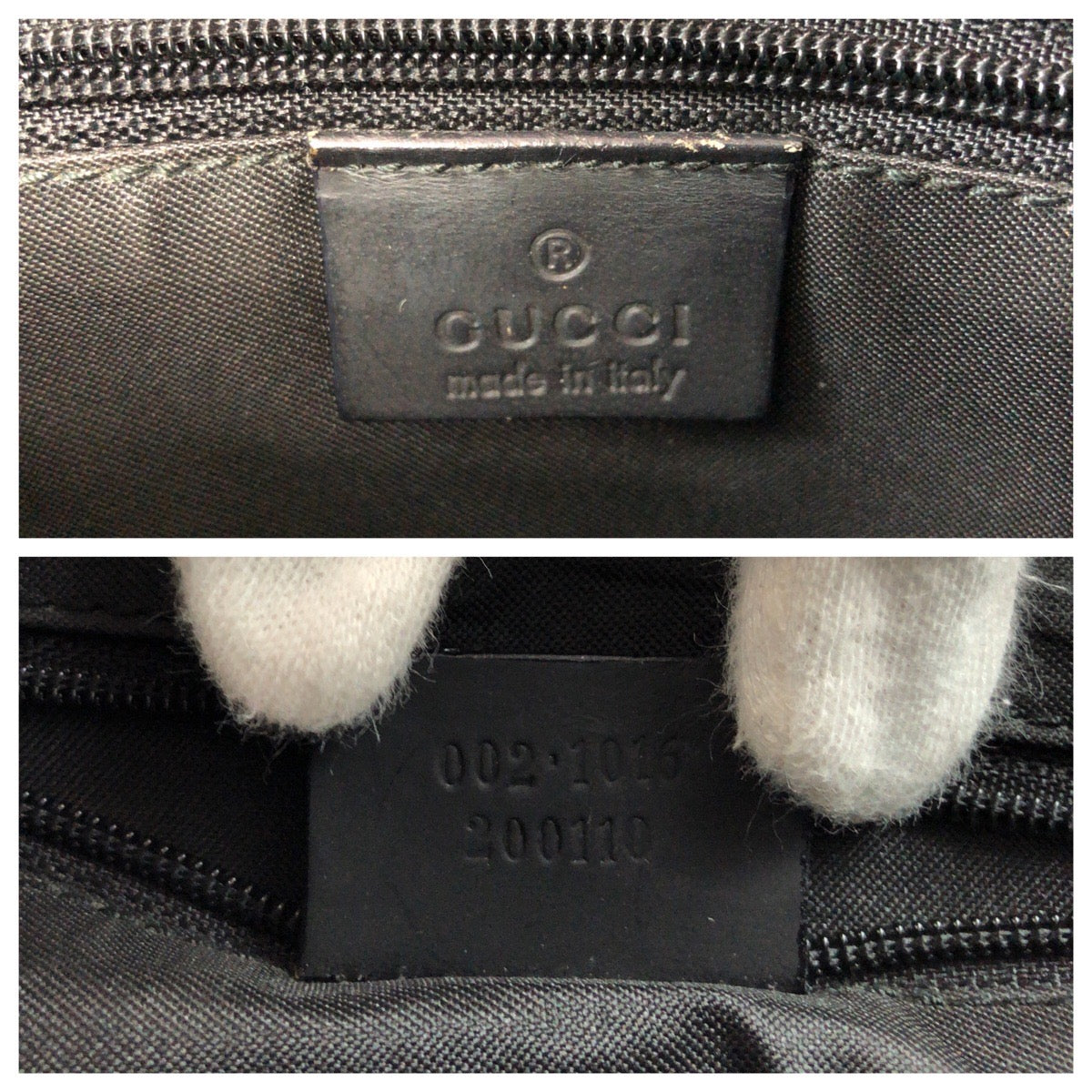 Gucci Handbag 002 1016 Nylon Black Handbag Tote Bag Bamboo Women