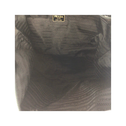 Prada Tote Bag Nylon Black Goldmetal Tote Bag Shoulder Bag Test Logo Embroidery Women
