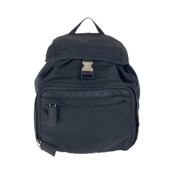 Prada Backpack Nylon Black Silvermetal Backpacks & Daypacks Backpacks Test Triangle With Logo Women