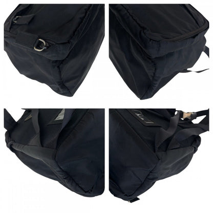 Prada Backpack Nylon Black Silvermetal Backpacks & Daypacks Backpacks Test Triangle With Logo Women
