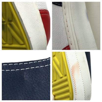 Louis Vuitton Sneakers Ms0139 Leather Navy White Red Sneakers Shoes Trocadero Line Mens 10