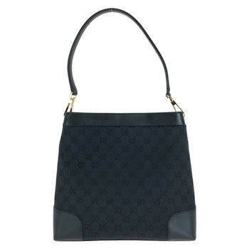 Gucci Shoulder Bag 001 4231 Gg Canvas, Leather Black Goldmetal Women