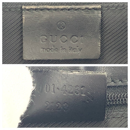 Gucci Shoulder Bag 001 4231 Gg Canvas, Leather Black Goldmetal Women