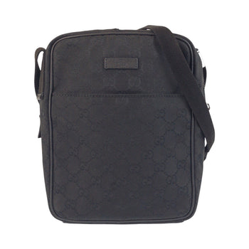 Gucci Shoulder Bag 122759 Gg Canvas Black Black Shoulder Bag Pochette Women(Unisex)