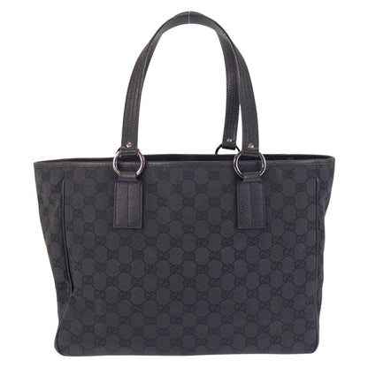 Gucci Tote Bag 113017 Gg Canvas, Leather Black Black Tote Bag Shoulder Bag Women