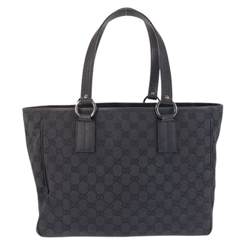 Gucci Tote Bag 113017 Gg Canvas, Leather Black Black Tote Bag Shoulder Bag Women