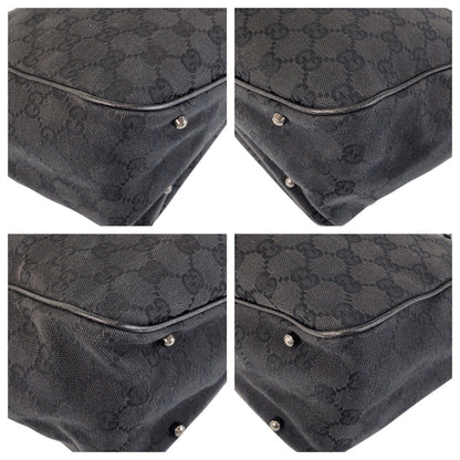 Gucci Tote Bag 113017 Gg Canvas, Leather Black Black Tote Bag Shoulder Bag Women