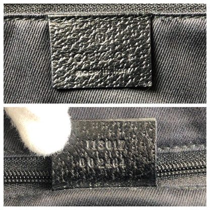 Gucci Tote Bag 113017 Gg Canvas, Leather Black Black Tote Bag Shoulder Bag Women