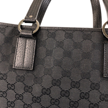 Gucci Tote Bag 113017 Gg Canvas, Leather Black Black Tote Bag Shoulder Bag Women