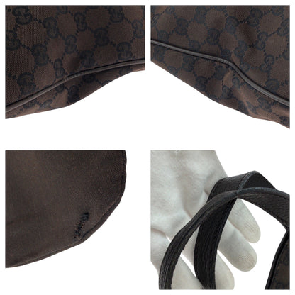 Gucci Tote Bag 272347 Gg Canvas Brown Gold Metal Tote Bag Handbag Mens