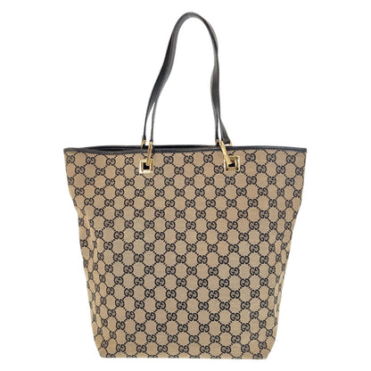 Gucci Tote Bag 002 1098 Gg Canvas, Leather Black Goldmetal Tote Bag Shoulder Bag Women