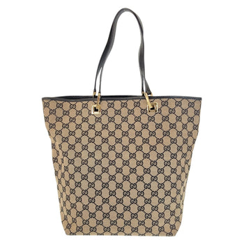 Gucci Tote Bag 002 1098 Gg Canvas, Leather Black Goldmetal Tote Bag Shoulder Bag Women