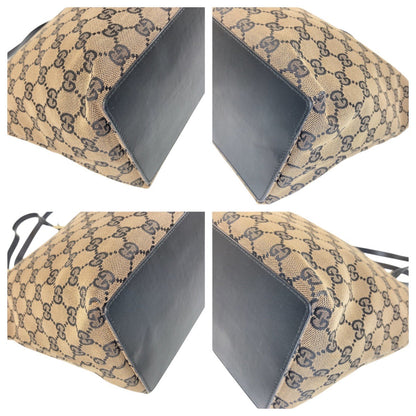 Gucci Tote Bag 002 1098 Gg Canvas, Leather Black Goldmetal Tote Bag Shoulder Bag Women