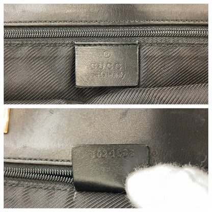 Gucci Tote Bag 002 1098 Gg Canvas, Leather Black Goldmetal Tote Bag Shoulder Bag Women