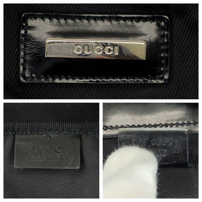 Gucci Boston Duffel Bag 012 0389 Nylon Black Silvermetal Boston Duffel Bag Handbag Women