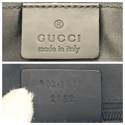 Gucci Tote Bag 002 1010 Gg Canvas Black Silvermetal Tote Bag Handbag Bamboo Women